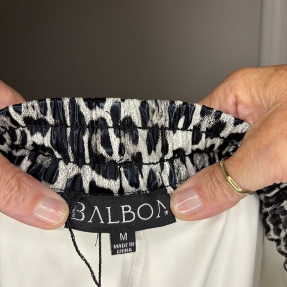 BALBOA NEW Born to be Bold Animal Print Pant Womens M Pull On Drawstring - Picture 8 of 8